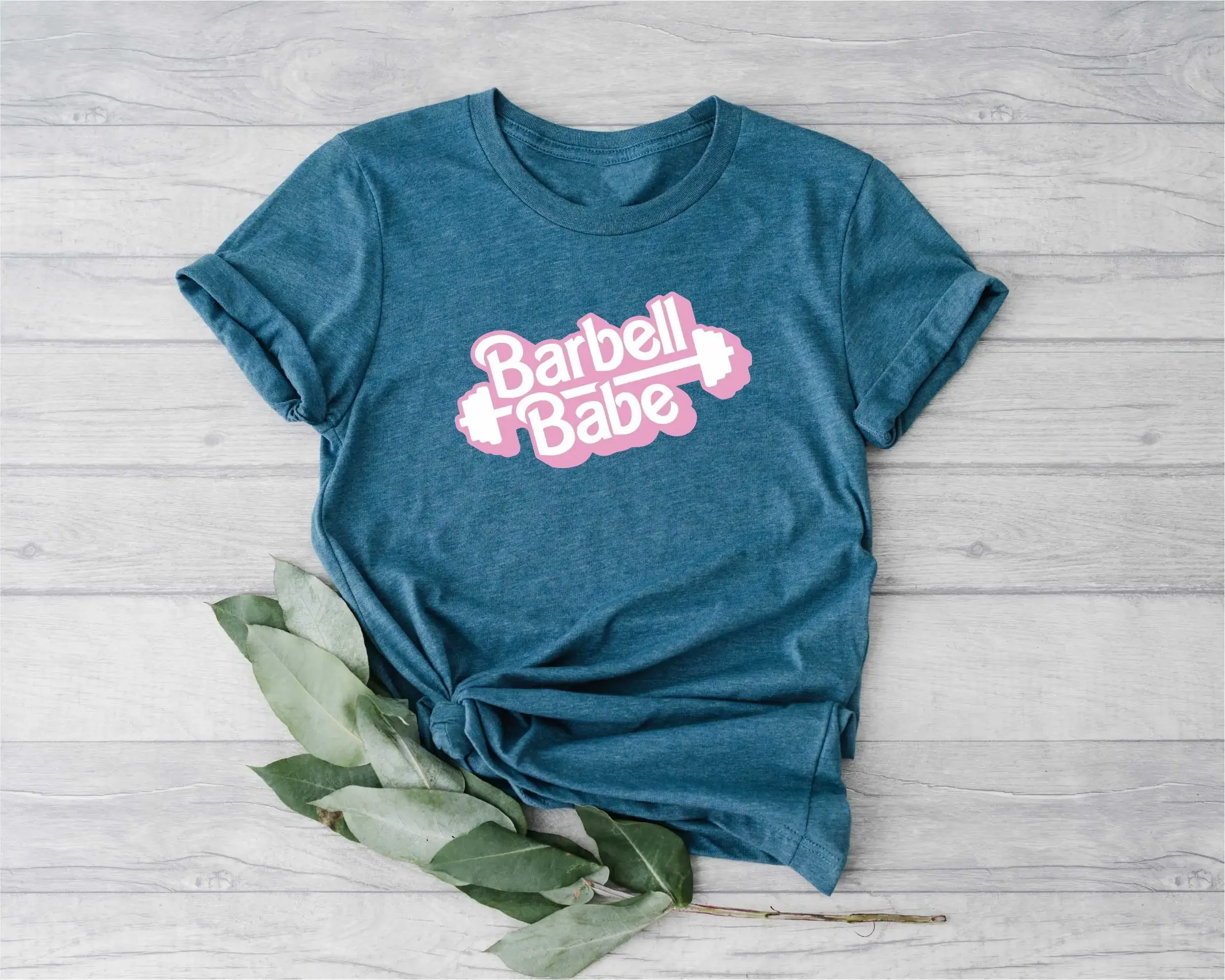 Gym T Shirt Barbell Babe Fitness Women'S Funny Trainer Lifting Workout Girl
