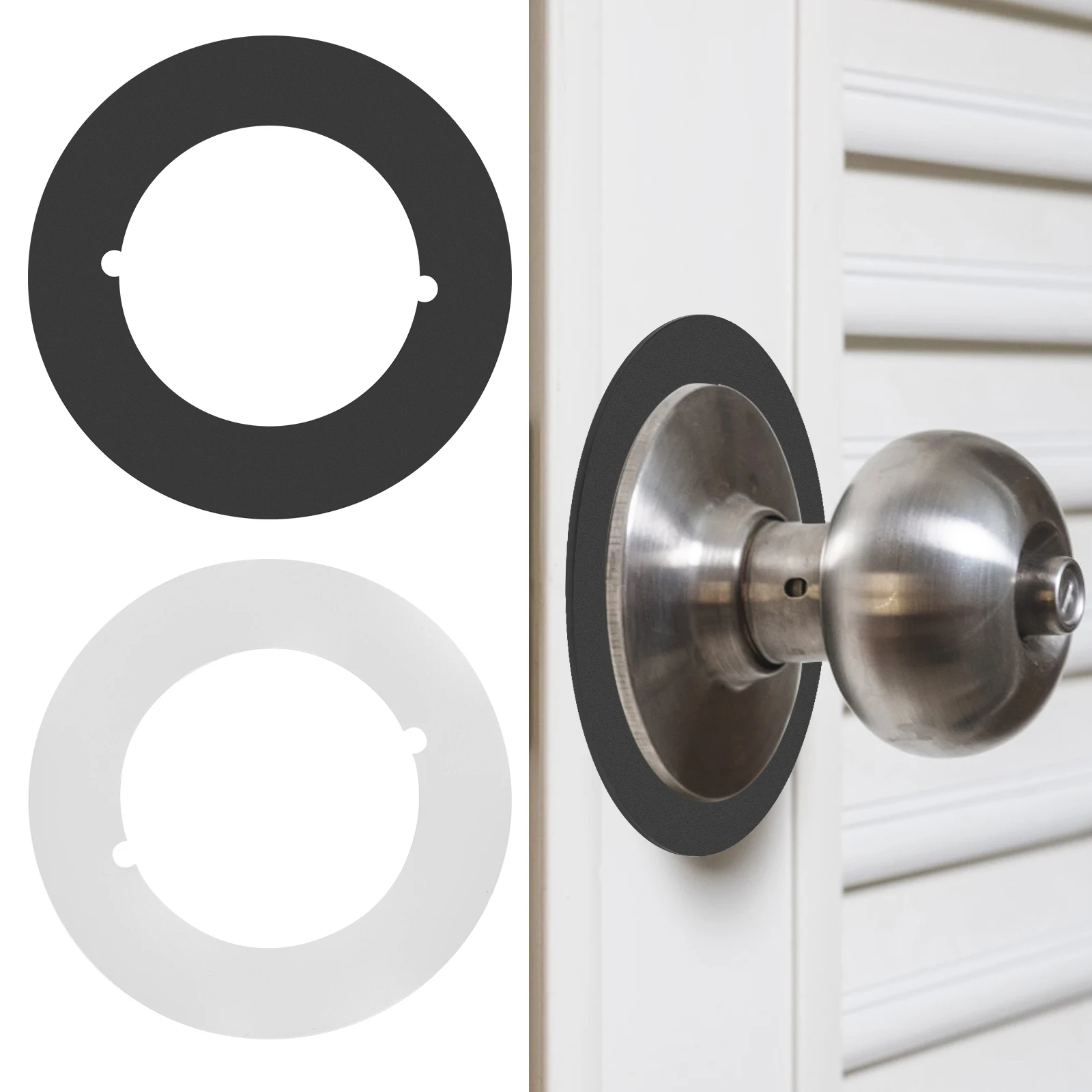 

2 шт./компл. дверная ручка, круглая версия, усиливающая пластина для двери из нержавеющей стали, 2-1/8 дюйма, внутренний диаметр 3-1/2 дюйма, внешний диаметр шрама