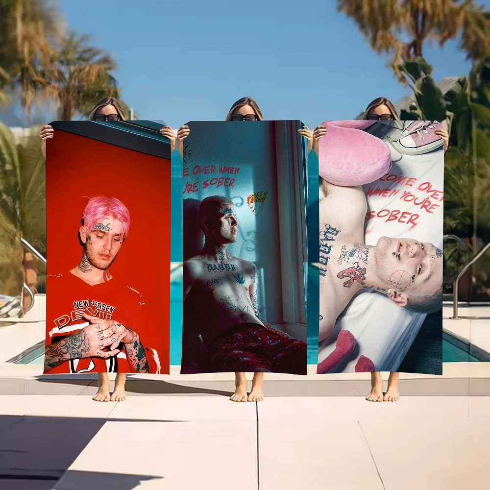 Singer Lil Peep Rapper Towel Sports Quick Dry Travel Camping Gear Sandproof Soft Light Large Beach Towel