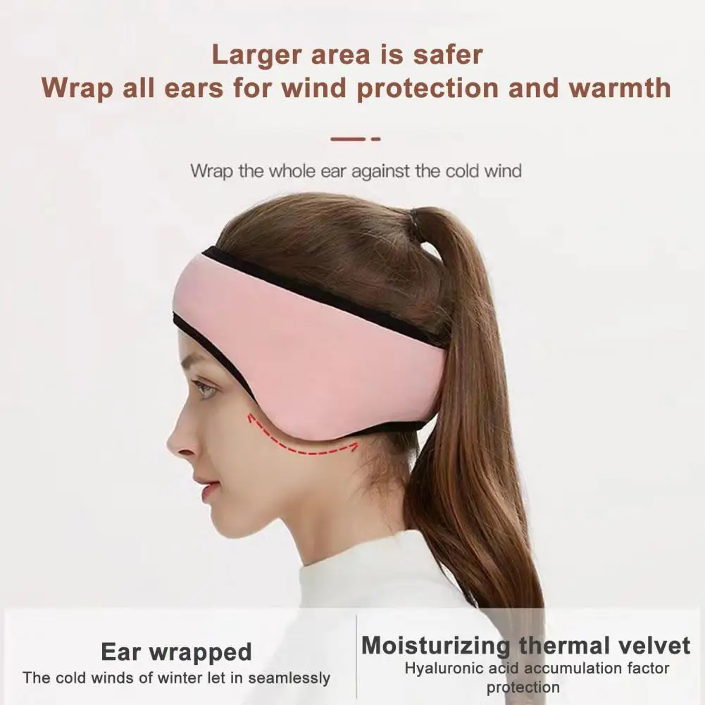 เครื่องอุ่นหูแถบคาดศีรษะ Soundproof Sleep Ear Wrap สําหรับผู้ชายผู้หญิงฤดูหนาวขนแกะ Earmuff สําหรับสภาพอากาศหนาวเย็นวิ่งขี่จักรยานเล่นสกี