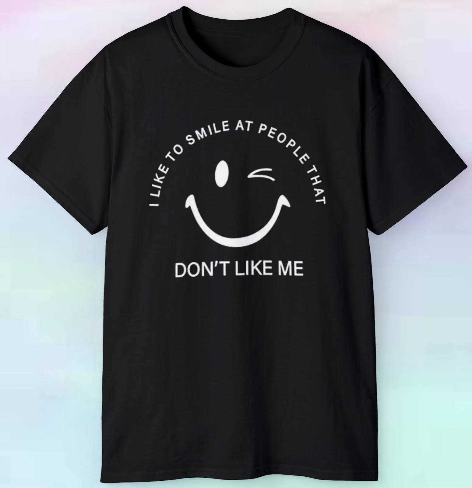 

Men's I Like To Smile At People That Don't Like Me Shirt | Funny Humor | S-5XL