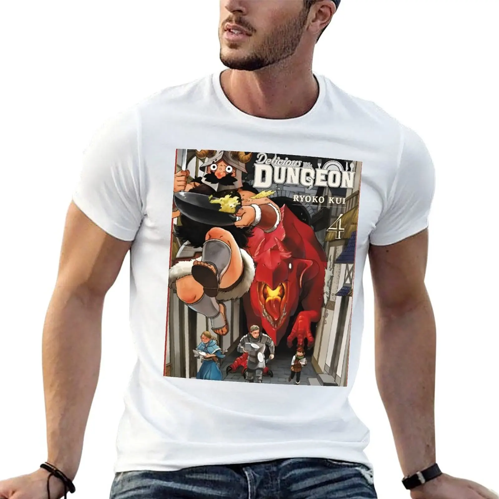Delicious in Dungeon - Cover image T-Shirt Man t-shirt funny shirt cotton Men's t shirts