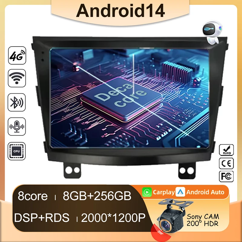 Android For SsangYong Tivoli 2015-2022 Car Player Auto Radio Multimedia Carplay GPS Video Navigation Screen Carplay No 2din DVD