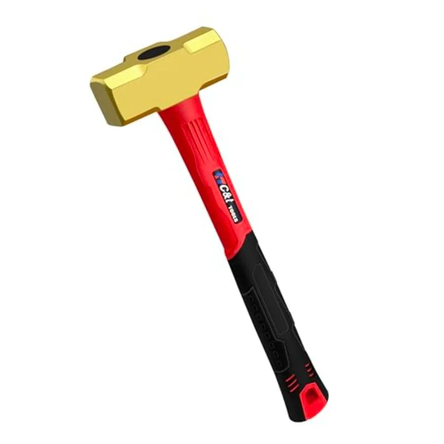 

Brass Sledge Hammer, Non-Sparking, Comfortable Fiberglass Handle, 3-Pounds, Non-Magnetic, Corrosion Resistant