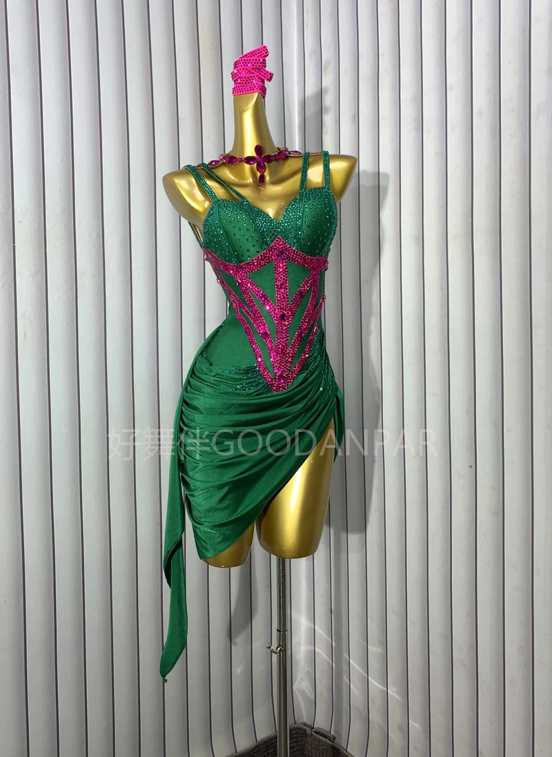 

Women tala para baileSalsa Rhythm Latin Rumba Dance Dress US 10 UK 12 New Latin dance competition dress tanzkleid latein kinder