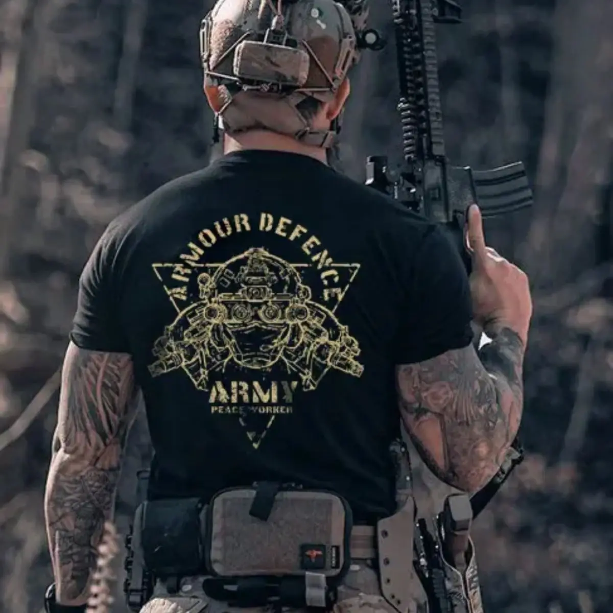 

Футболка с короткими рукавами American Tough Guy Ins Warrior с буквенным принтом, мужская летняя тактическая футболка в стиле милитари с круглым вырезом, повседневный спортивный топ