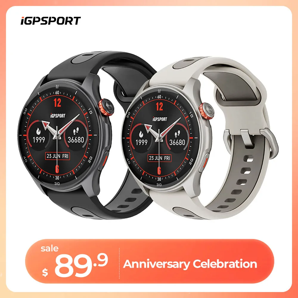 iGPSPORT LW10 1,43 Zoll AMOLED-Bildschirm Herzfrequenzüberwachung Bluetooth Anruf GPS Sport Fitness Blutsauerstoff zum Laufen Radfahren