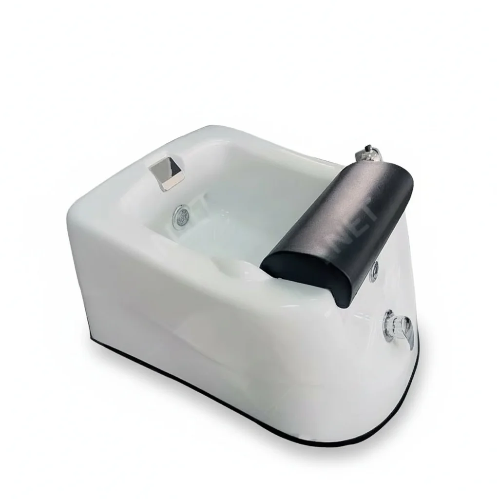 

Foot Bath Massager, Acrylic Fiberglass 570x570x330mm Pedicure Bowl, Hydrotherapy Foot Spa with Drain, Freestanding Detox Sink