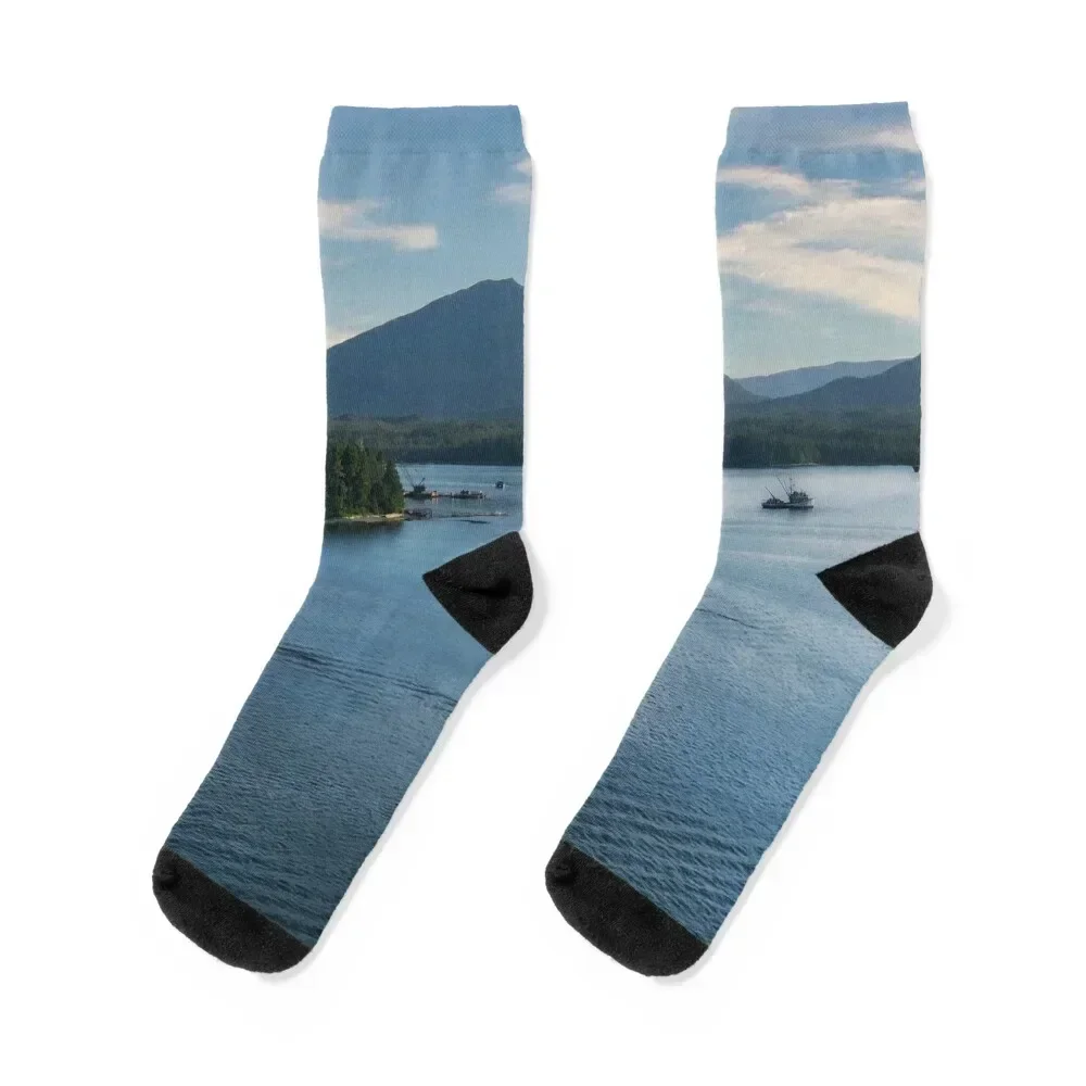 Calcetines de barco de pesca de Alaska, calcetines cortos de tobillo de Año Nuevo para hombre, calcetines de lujo para mujer