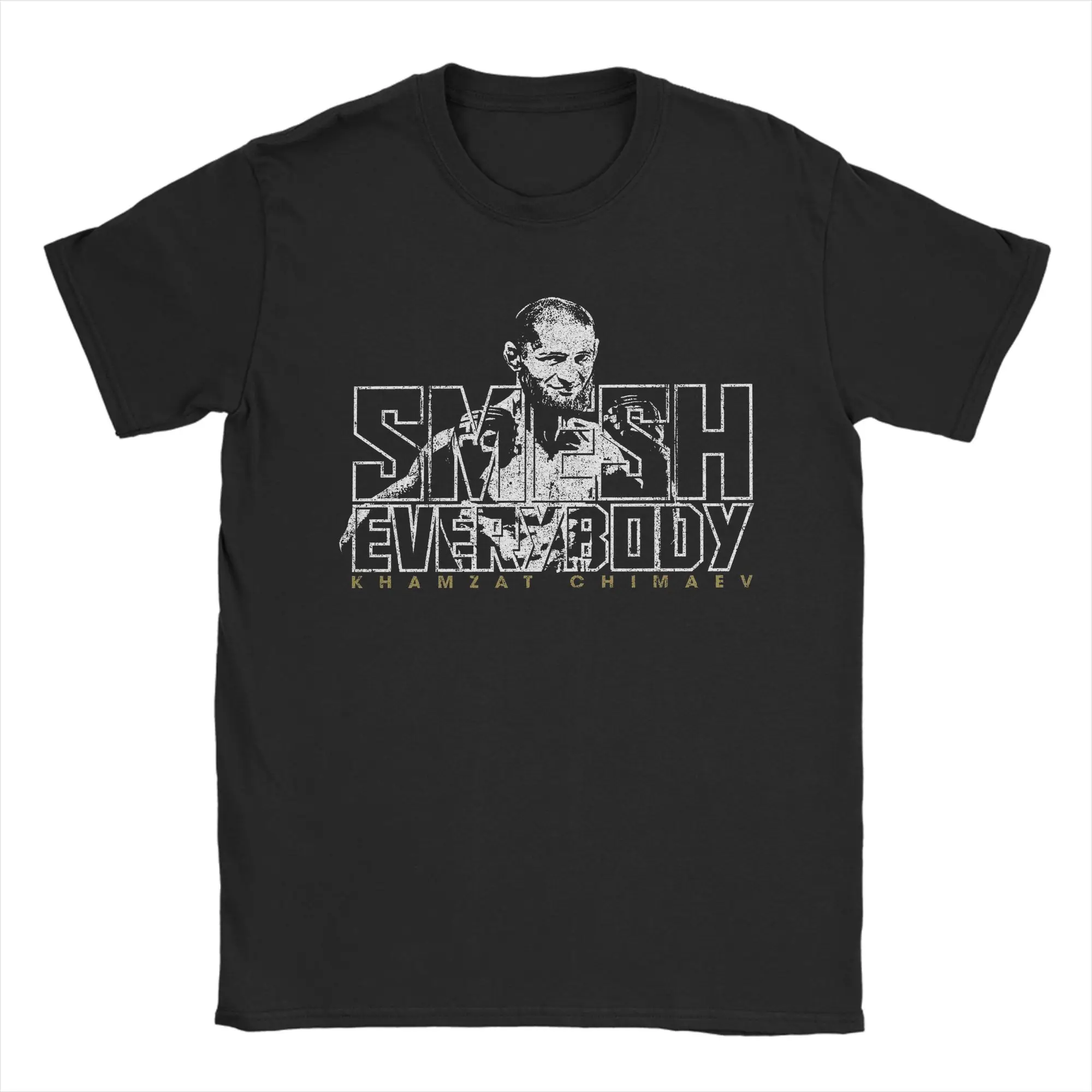 Novelty Smesh Everybody Khamzat Chimaev T-Shirt for Men Round Collar Cotton T Shirt  Short Sleeve Tees Party Clothes