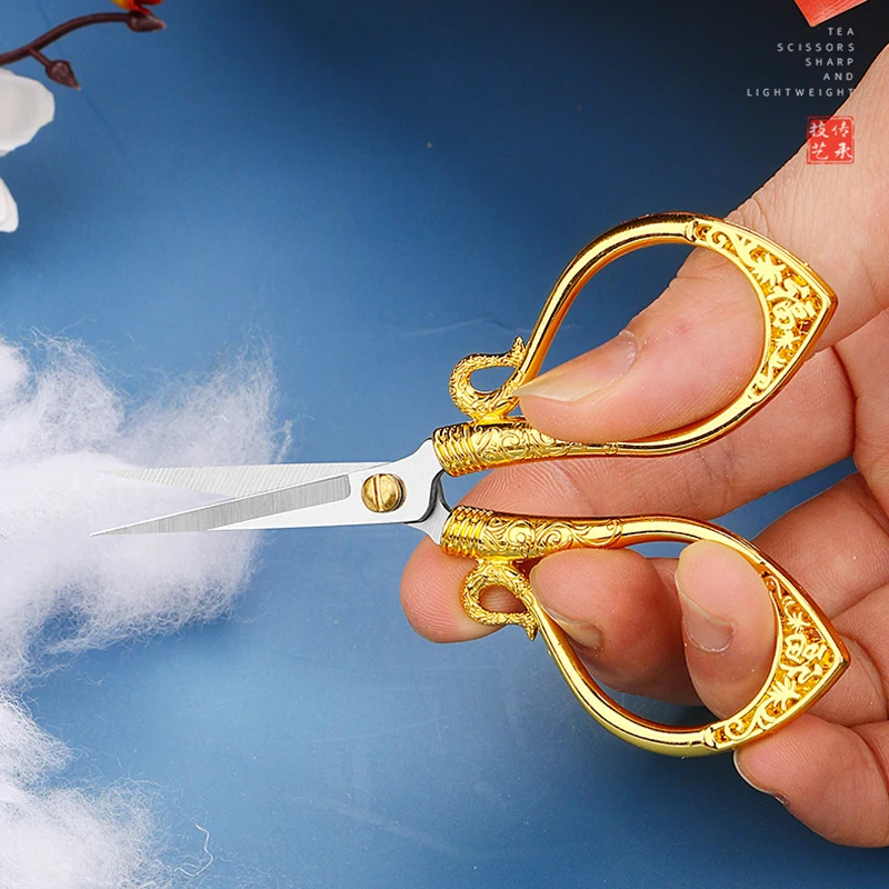 Antique Scissors Retro Cross Stitch Black Vintage Cute Small Scissor For DIY Sewing Thread Cutting Tools Fabric Needlework