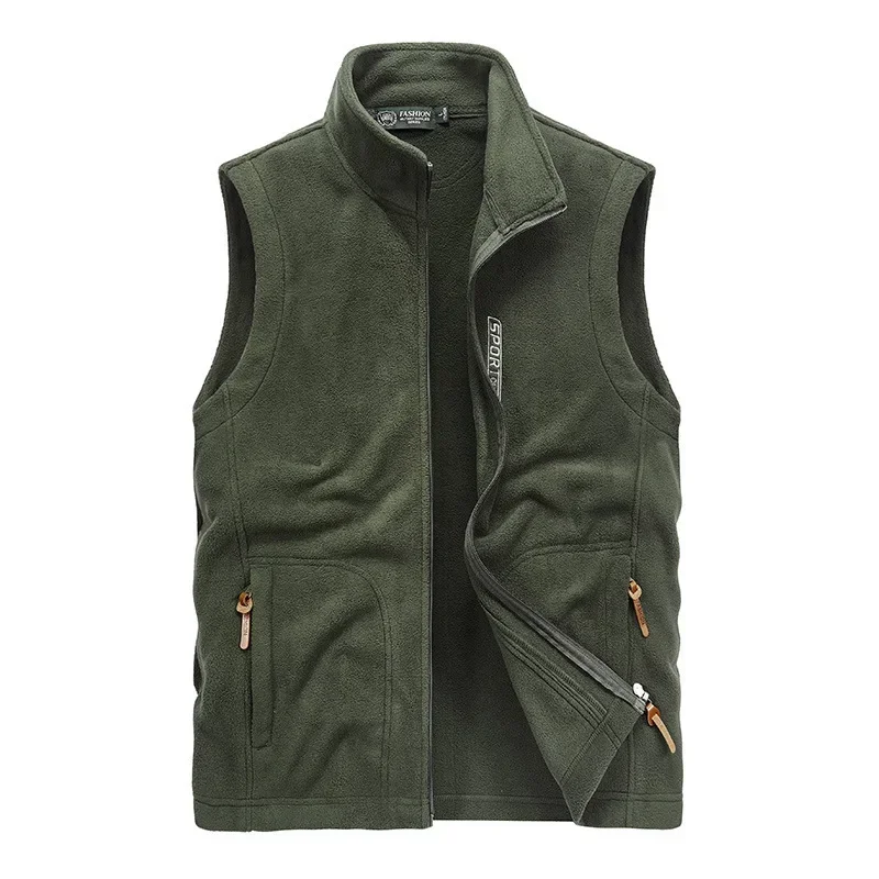 Gilet da uomo MAIDANGDI gilet in pile senza maniche in pile primaverile e autunnale per giacca e spalla in pile per sport all'aria aperta