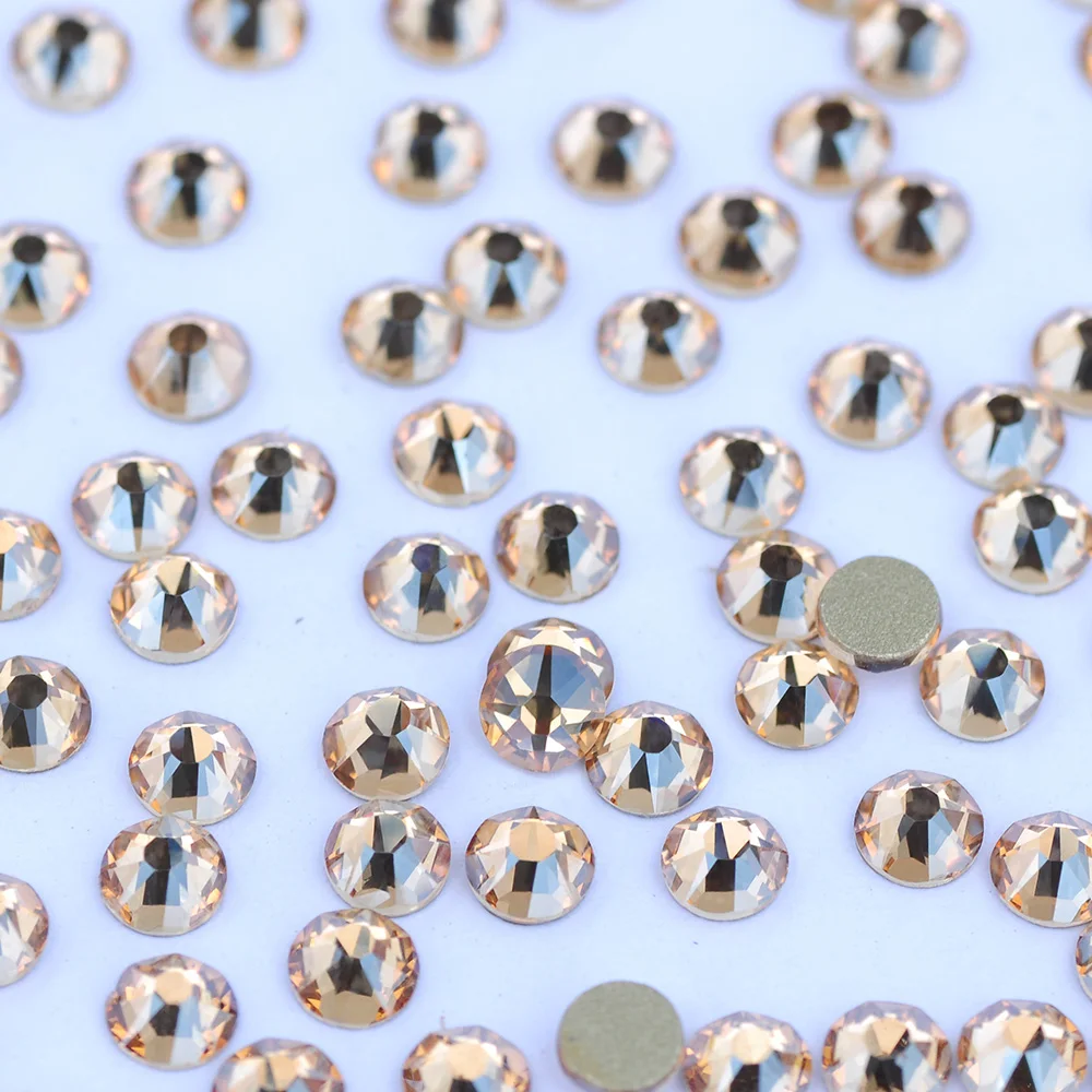 PUBRILEX 2088 Kristall-Strasssteine aus Glas Xirius Rund Nicht-Hotfix AB Sunshine Strass DIY-Zubehör Steine für Taschendekorationen – Detail 3