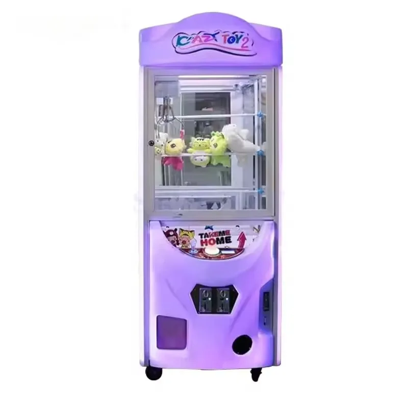 

Crazy Toy 2 Claw Game Machine Coin Pusher Operated Arcade Game Crane Catch Doll Gift Game Grabber Machine