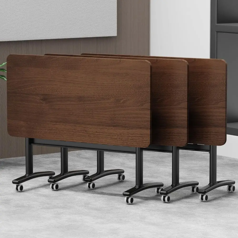 

Conference Room Table, Mobile Training with Wheels, Flip Top Rolling Seminar Meeting Table for Office,Meeting Room,classr