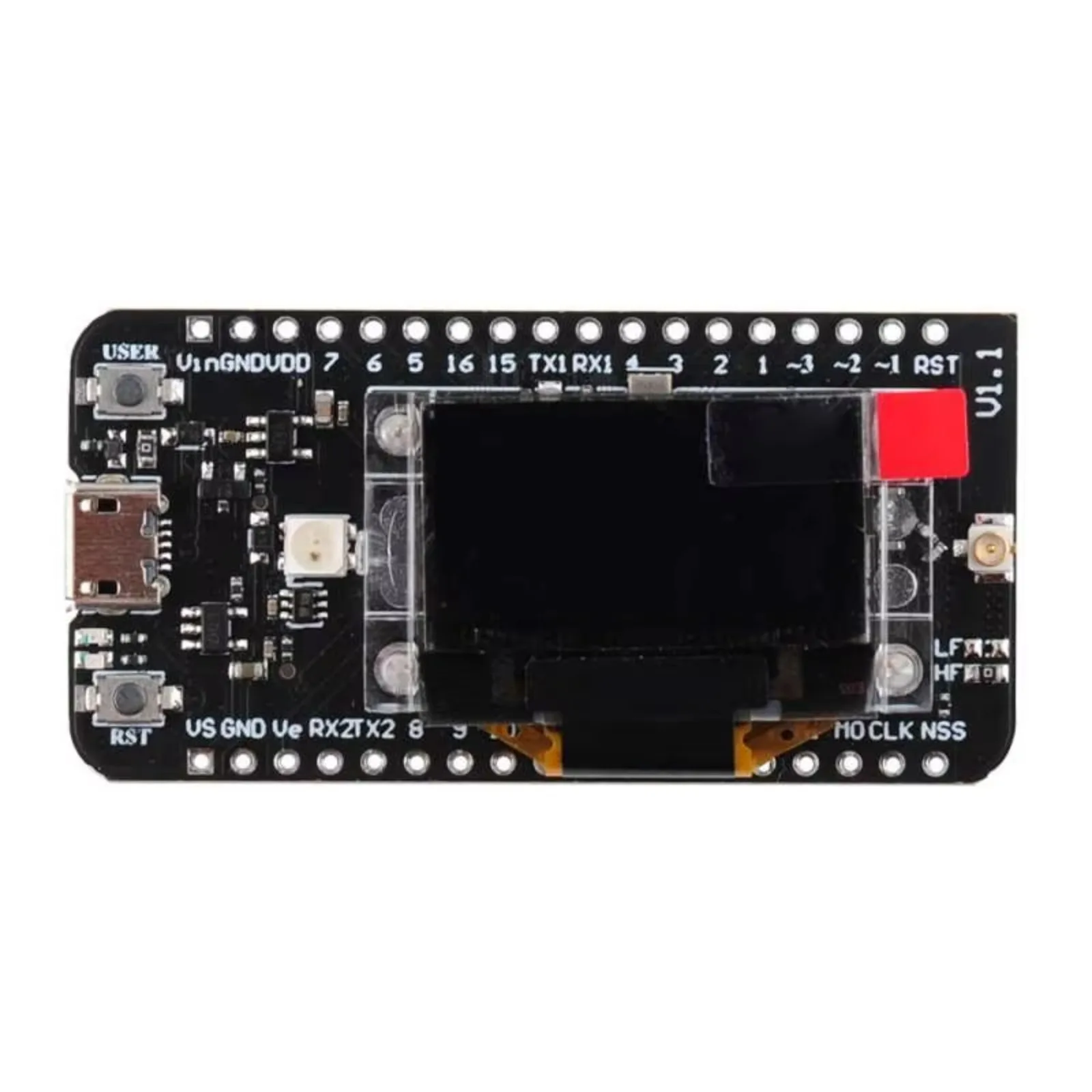 LoRaWAN 868/915MHz Development Kit with CP2102 USB to Serial Port, 0.96-inch OLED Display for Arduino Programming and Debugging