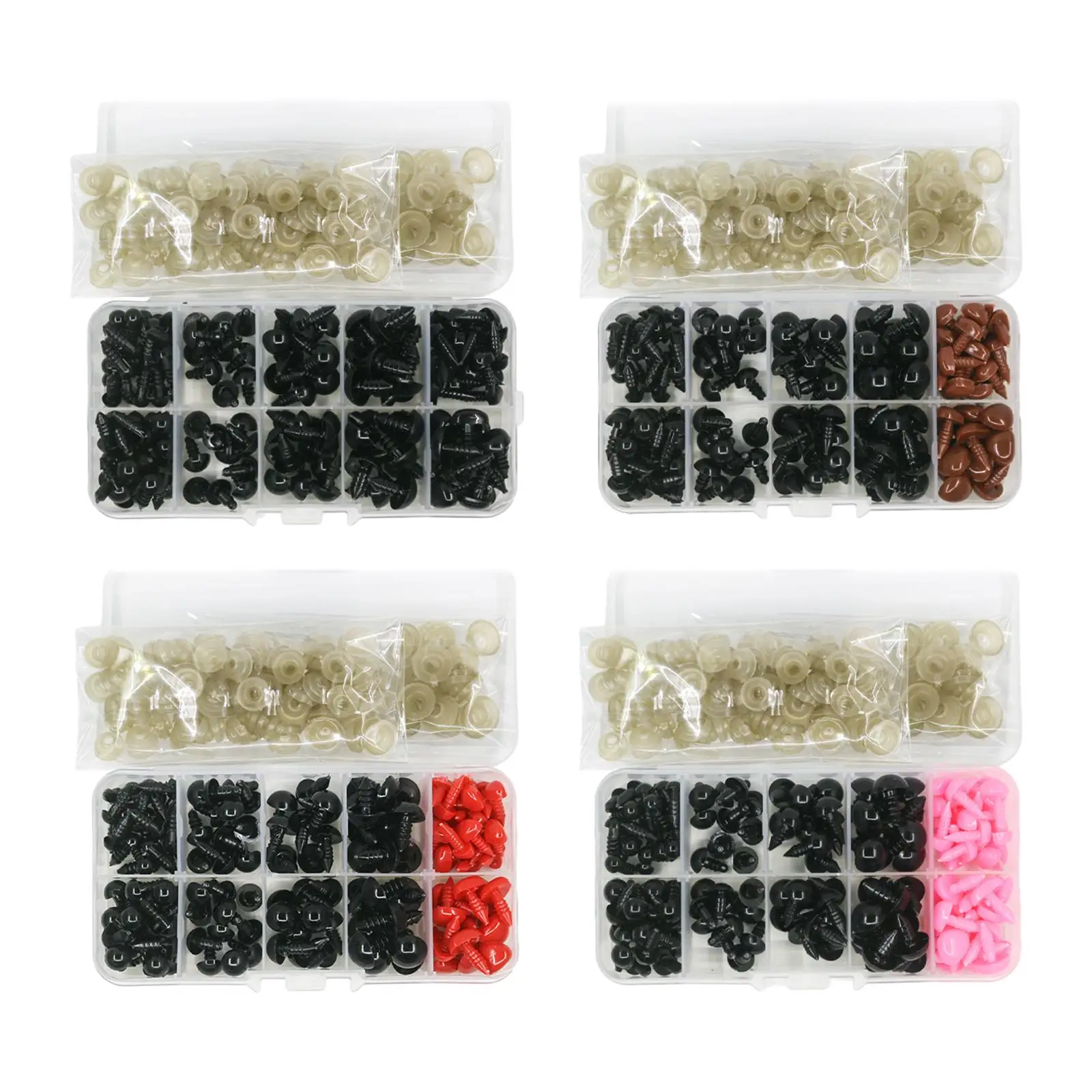 135x Doll Eyes Nose Screw Eyes Crafting Eyeball Teddy Bear Eyes Doll Making Accessories for Puppets DIY Supplies Doll Toys