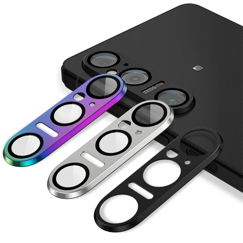 Dla Sony Xperia 1 VI metalowa aluminiowa obudowa aparatu z osłoną na obiektyw folia ochronna na zderzak
