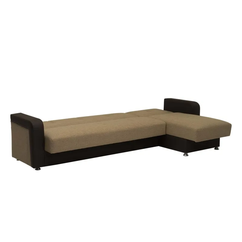 PrimeNest Concorde Collection Upholstered Convertible Chaise Lounge with Storage