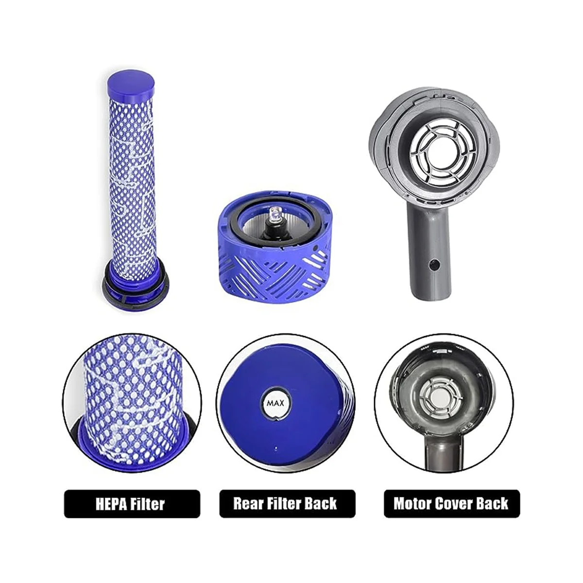 مناسبة لملحقات المكنسة الكهربائية V6 DC59 // 58/63/74 الغطاء الخلفي للمحرك الغطاء الواقي الأجزاء البلاستيكية