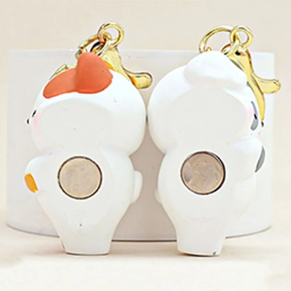 الإبداعية المغناطيسي القط تمثال المفاتيح الفول السوداني كابيبارا الكرتون الحيوان حلقة رئيسية الموز لطيف زوجين المعلقات الأولاد