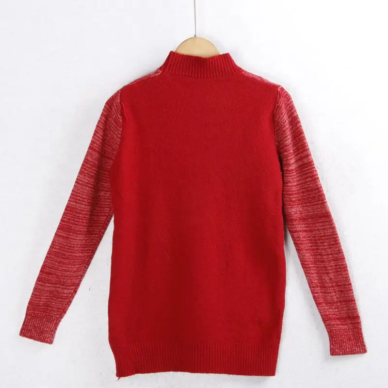 Maglione lavorato a maglia di colore misto f Collo alto Autunno Inverno Caldo interno Twist Tessuto Elastici Donna Faion Commute Sle