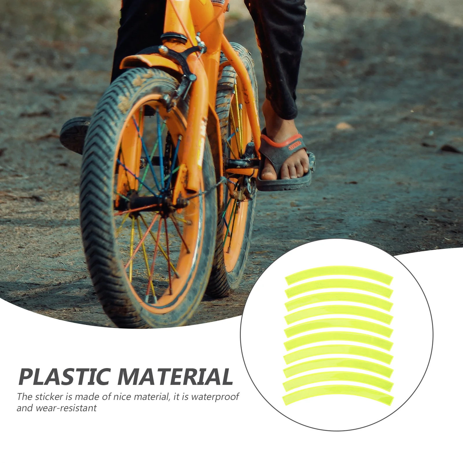 

Balance Bike Wheel Reflector Waterproof Sticker For Night Riding Safety Kids Rim Decal Camping Outdoor Tool