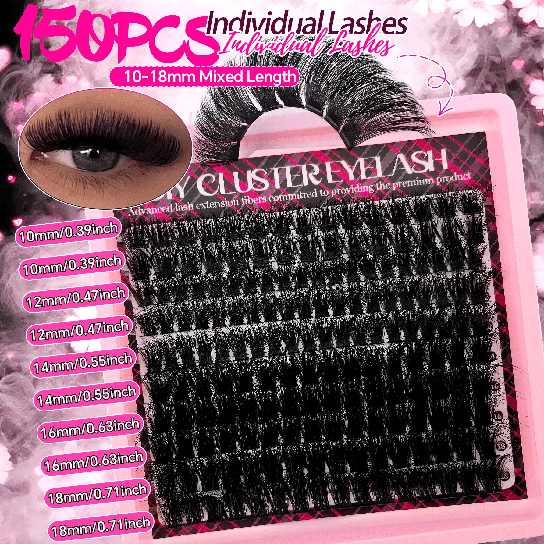 Kit de faux cils ultra denses 150 pièces 130P |   Pas de fous ressemblent un incontournable pour un maquillage épais |   Moelleux volumineux longue durée