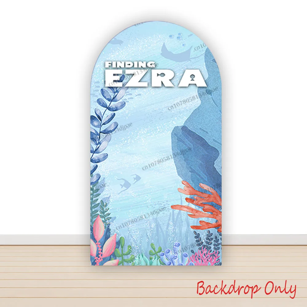 Blue Finding Nemo Background Arch Cover Decoration Idea Child Kids Seabed Birthday Party Backdrop Dory Marlin Banner Photozone image 3