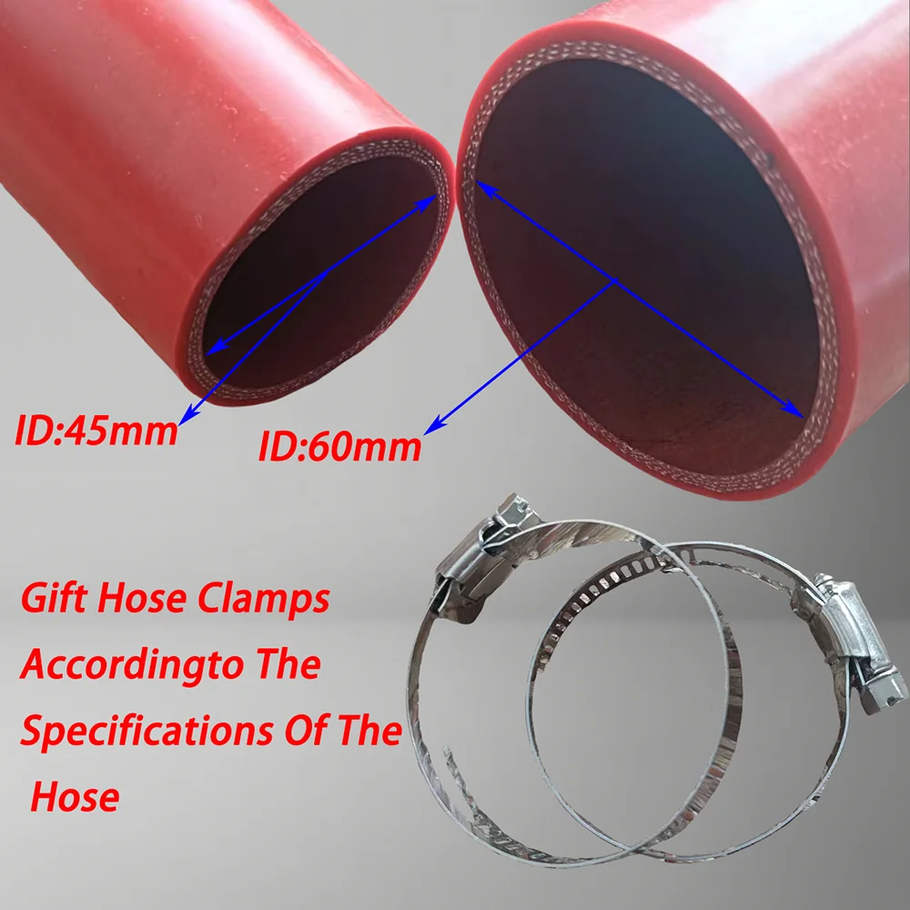 Purchase a 90 degree variable diameter silicone hose now and receive two 304 stainless steel hose clamps as a gift