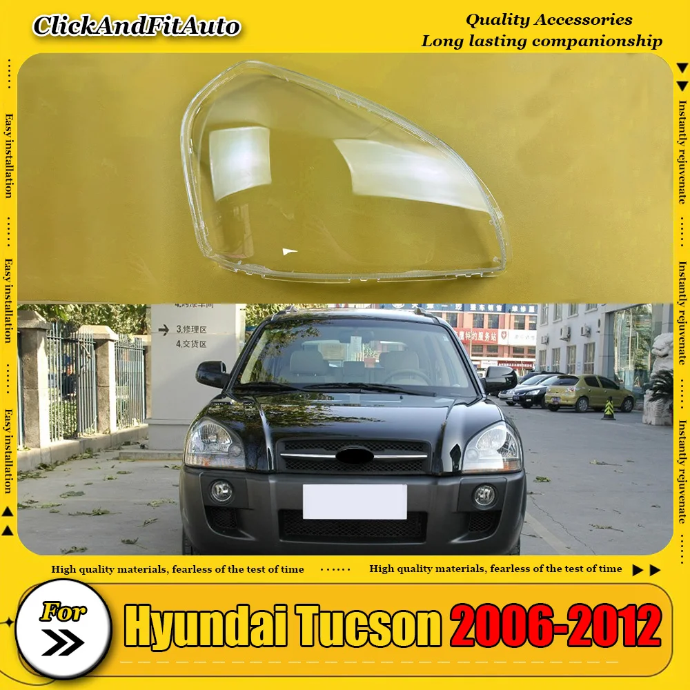 

For Hyundai Tucson 2006-2012 Headlamp Transparent Cover Lamp Shade Headlight Shell Lens Plexiglass Replace Original Lampshade
