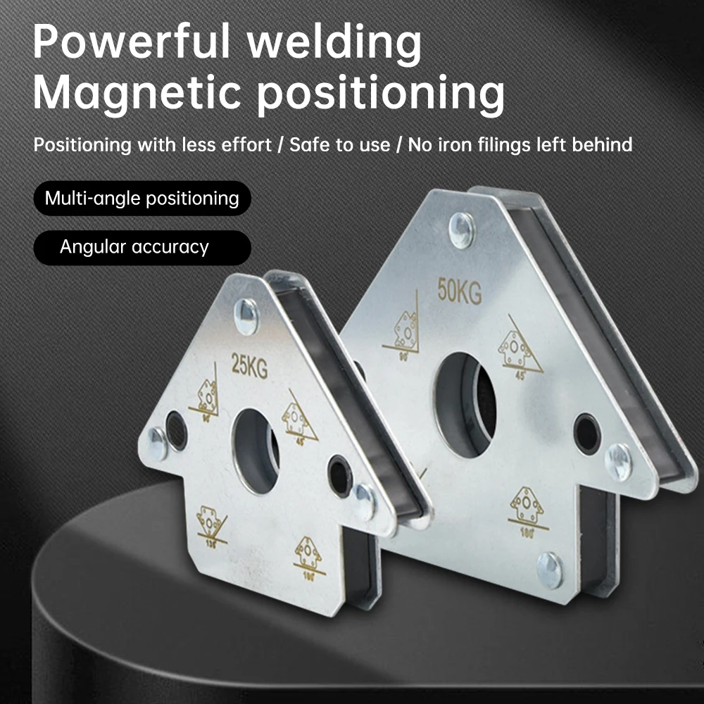 25/50/75KG Welding Positioner Electric Welding Auxiliary Tools Magnetic Iron Absorption Right Angle Magnet Bevel Angle Multiple