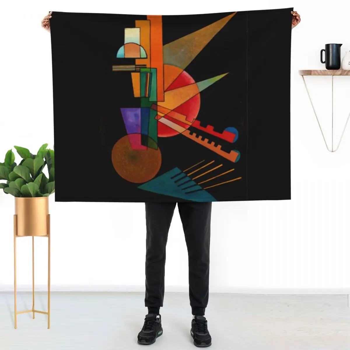 Kandinsky Interesting Facts Wassily Kandinsky Drawings Throw Blanket couch cozy soft plush fuzzy picnic outdoor blanket