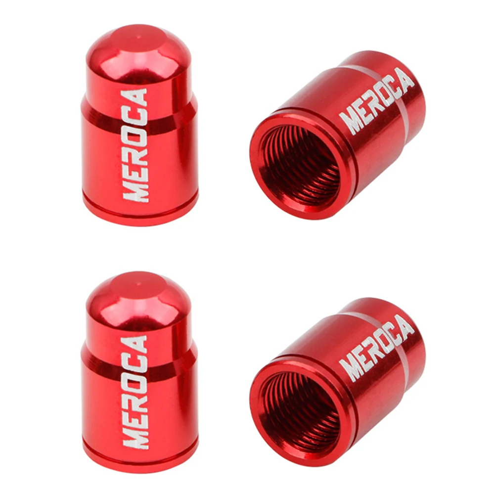 Enhance the appearance of your bike with 4pcs Aluminum Alloy Bicycle Valve Cap SchraderPresta Valve Dust Cover