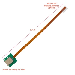 Convertidor de extensión de ranura de Cable estándar SIM, Cable FPC con 15cm, 30cm, 2FF, 3FF, 4FF, tamaño Nano positivo a placa fija PCB de tamaño completo