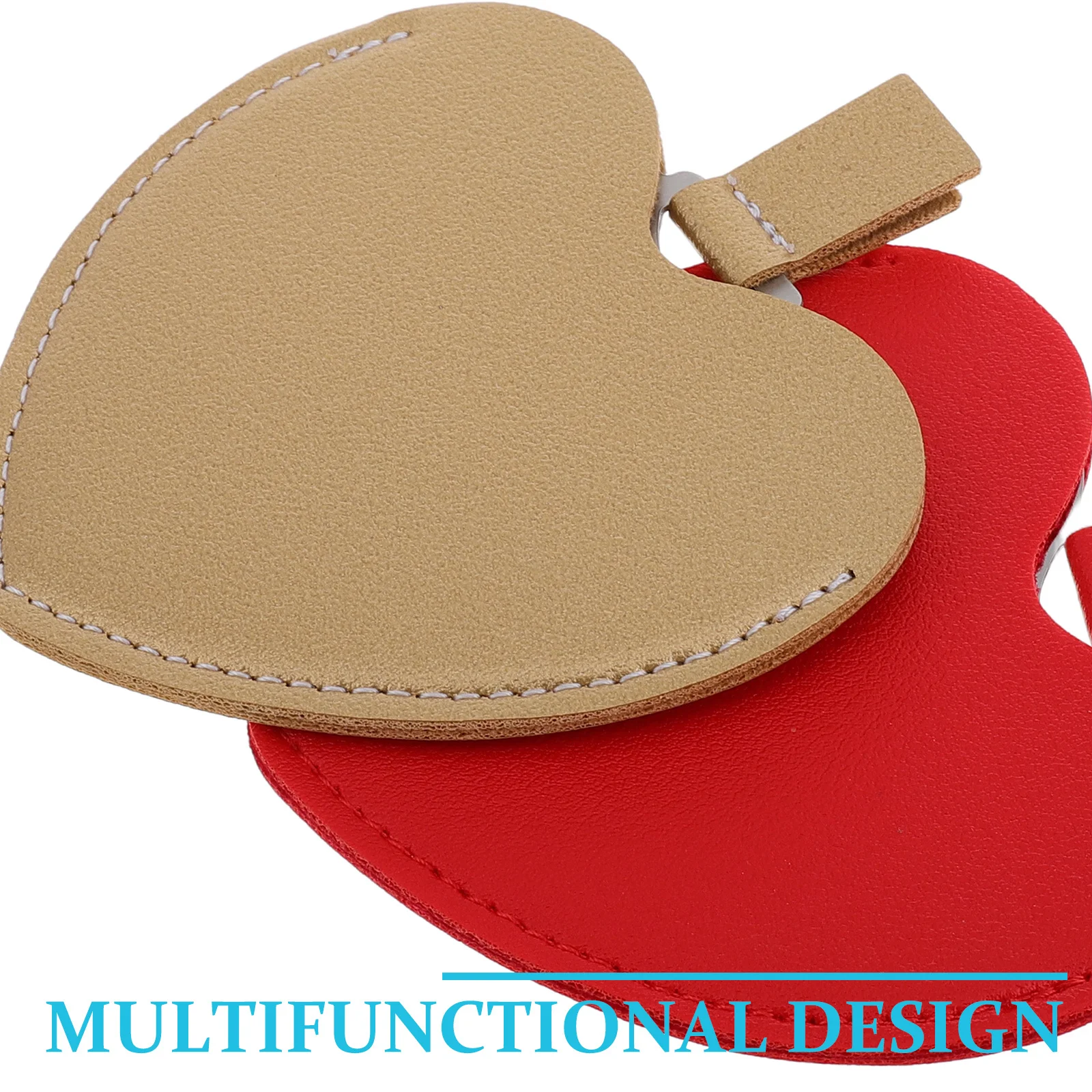 2Pcs Heart-Shaped Makeup Mirror Stainless Steel Mini Compact Portable Travel Small Handheld Vanity Mirror Small Pocket Mirrors