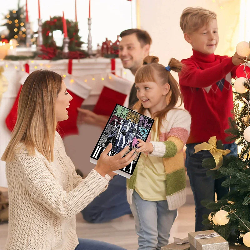 พวงกุญแจปฏิทินนับถอยหลังคริสต์มาสลายอนิเมะ K-Pop Demon Hunters รูมิ มิรา โซอี้ กล่องสุ่มของตกแต่ง ของเล่น ของขวัญคริสต์มาส