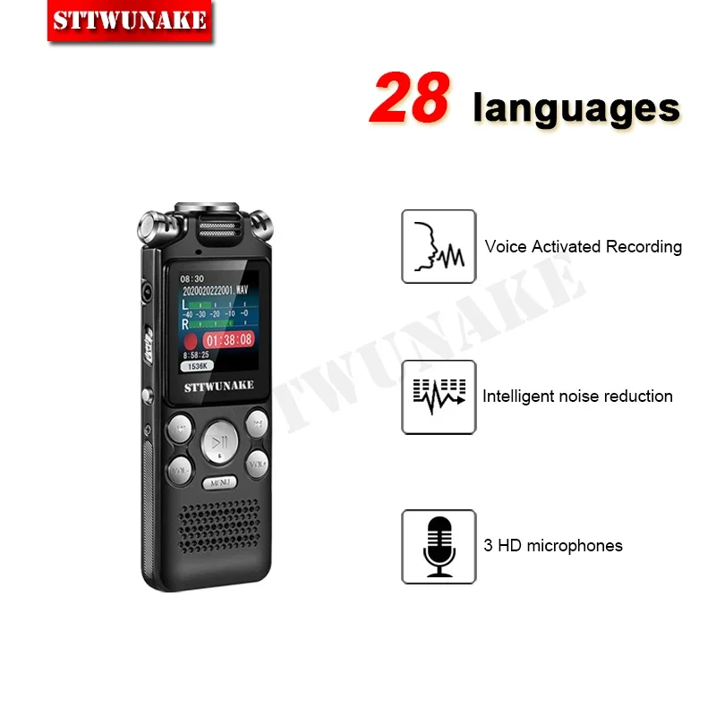 Voice recorder recording activated audio sound digital professional Dictaphone USB PCM 1536Kbps