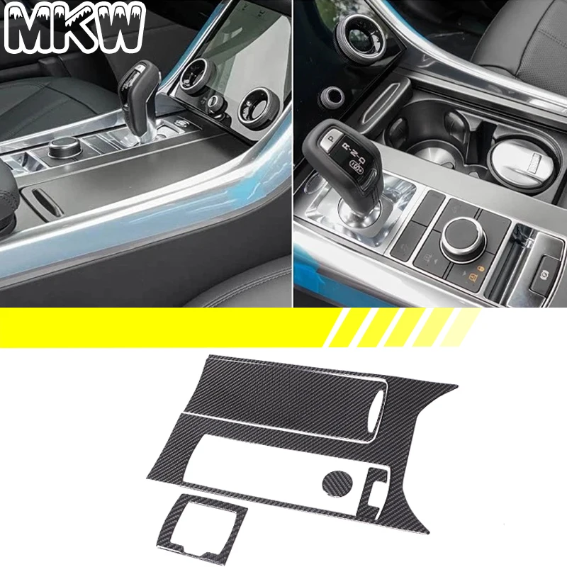 For Land Rover Range Rover Sport/Evoque L494 L538 L551 2014-2022 Carbon Fiber Car Console Center Gear Shift Cover Trim Sticker