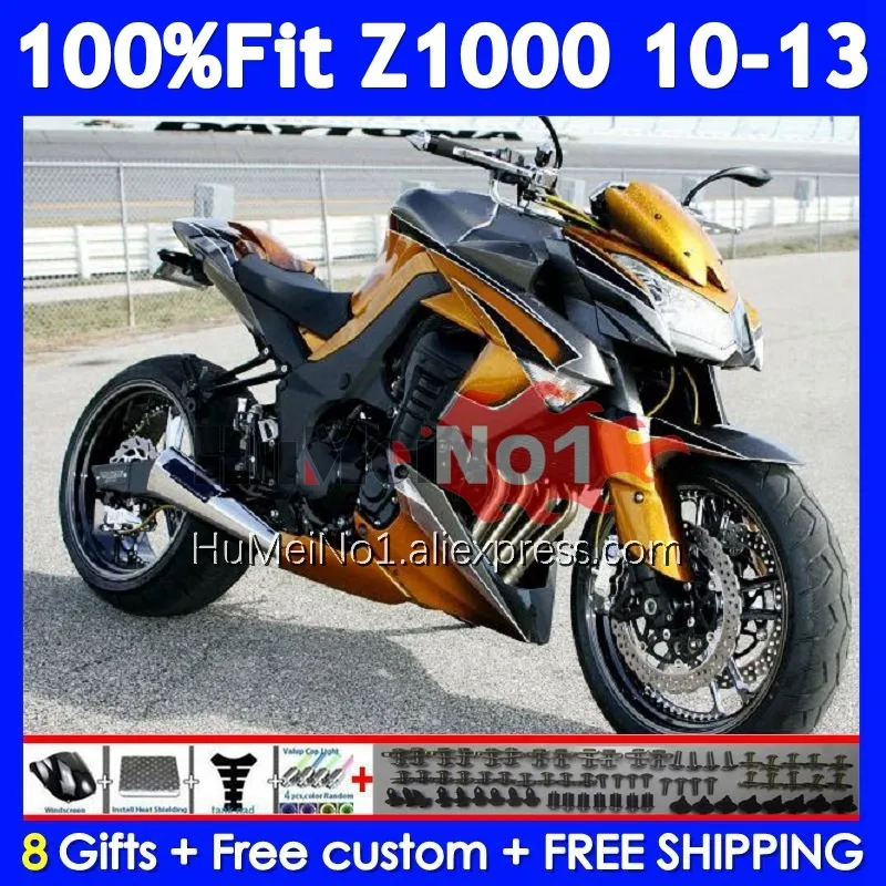 

Инъекционный корпус для KAWASAKI NINJA Z 1000 Z1000 Z-1000 10 11 Золотой черный 12 13 252No.16 Z1000SX 2010 2011 2012 2013 OEM обтекатель