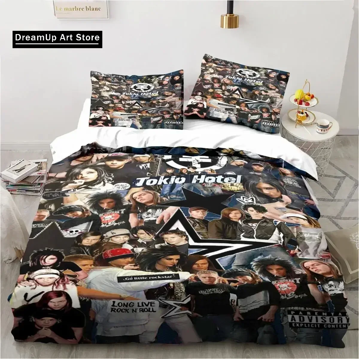 3D Print Fashion Tokio Hotel Music Band Bedding Set Boys Girls Twin Queen Full Size Duvet Cover Pillowcase Bed Adult Bedroom