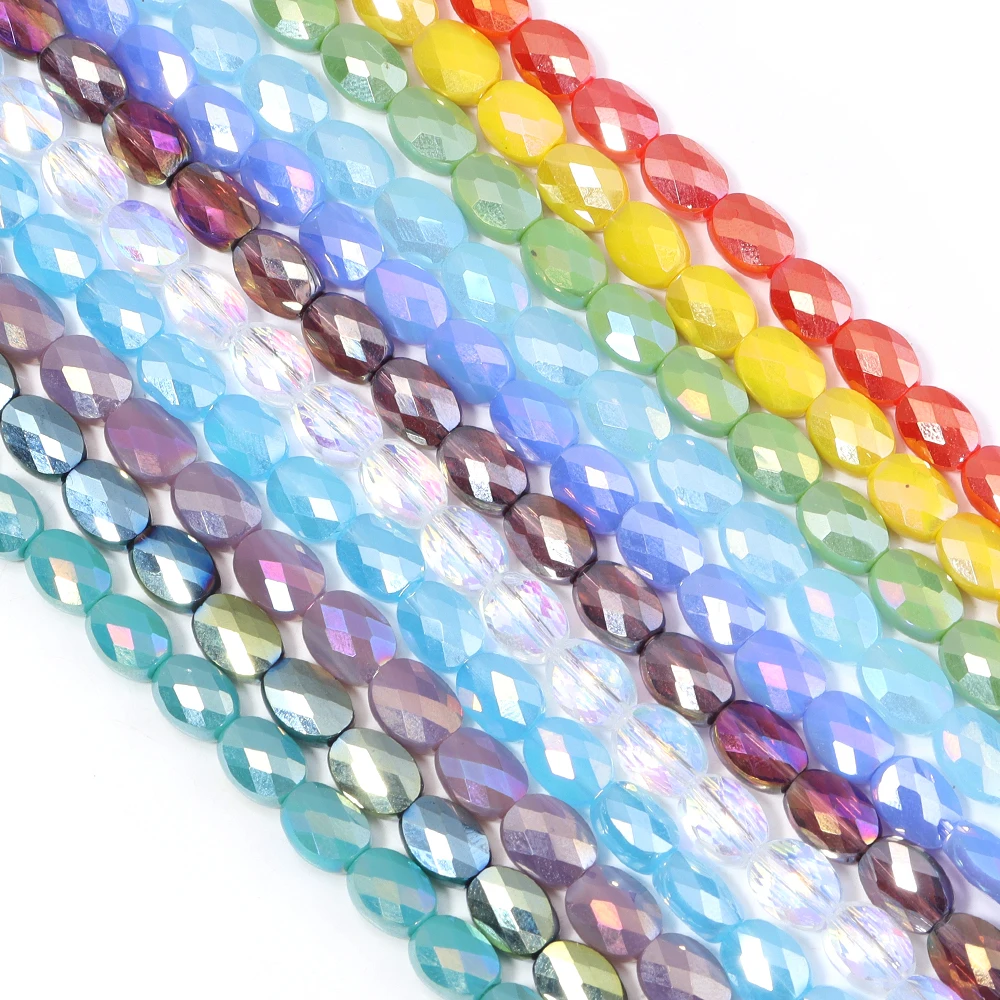 

6x8 мм AB овальные граненые австрийские хрустальные стеклянные бусины рисовые бусины свободные бусины-разделители для изготовления ювелирных изделий DIY браслеты ожерелье