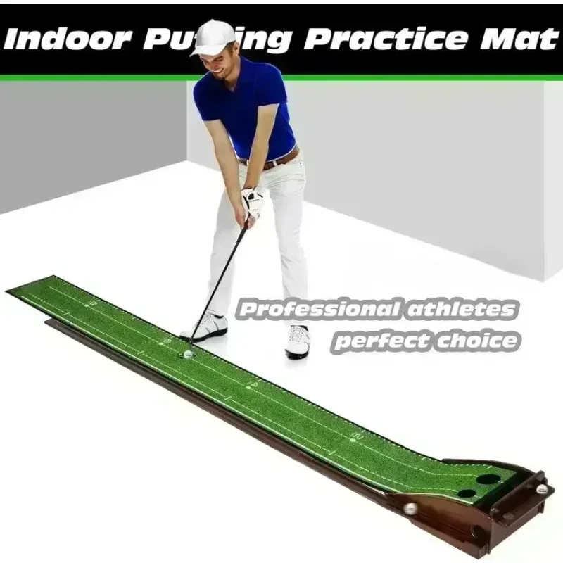 Factory Outdoor Indoor Mini Golf Trainer Practice Mat Golf Putting Green Wood Golf Putting Mat