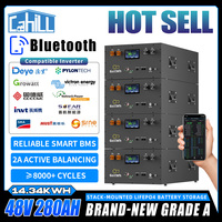 Grade A 48V 280AH LiFePO4 Battery Pack 2A Active Balancing 8000+ Cycle 14336Wh 51.2V Rechargeable batteri For Home Energy System