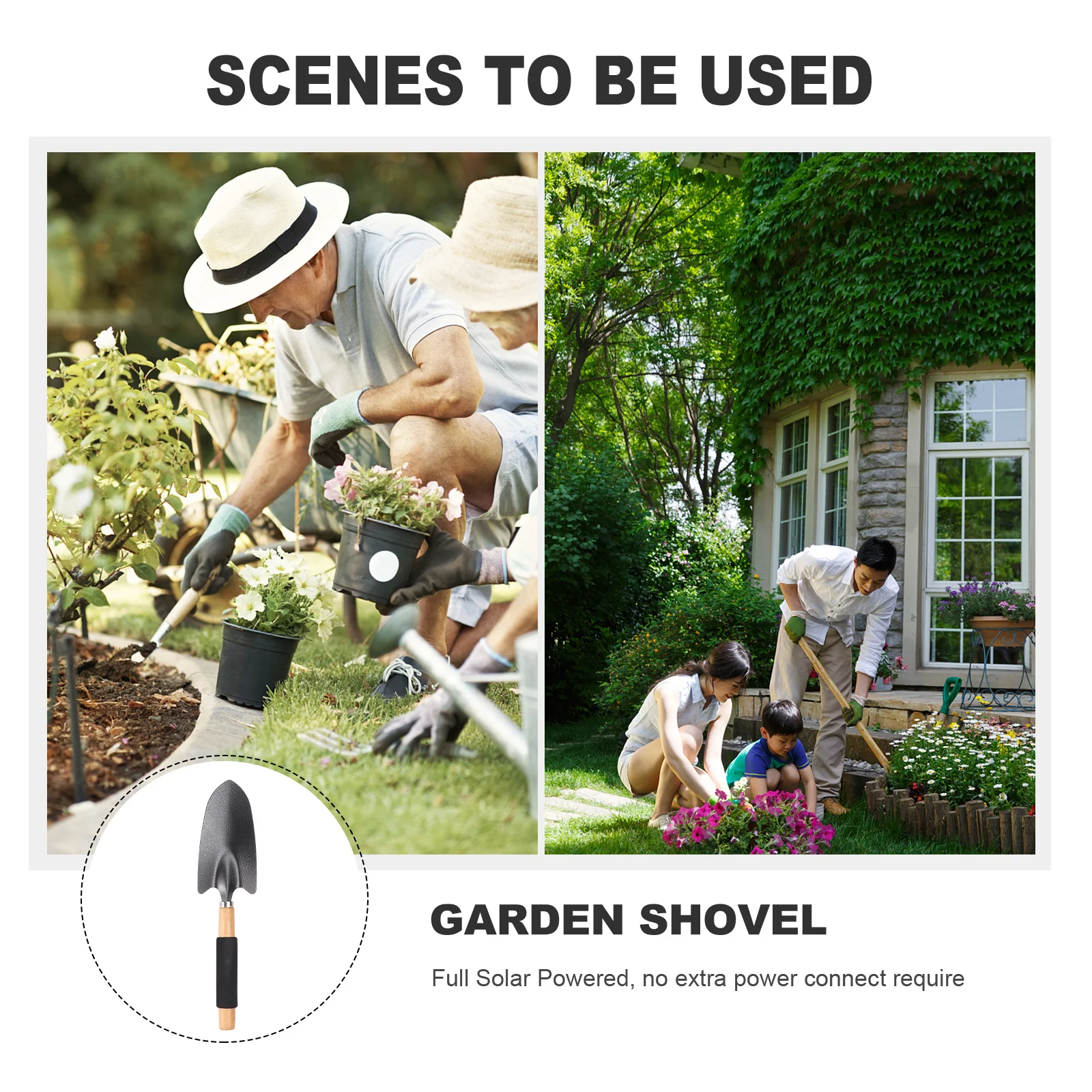 

Flower Spade Tool Wooden Handle Heavy Duty Garden Trowel For Weeding Planting Yard Work Handy Shovel Horticulture Small