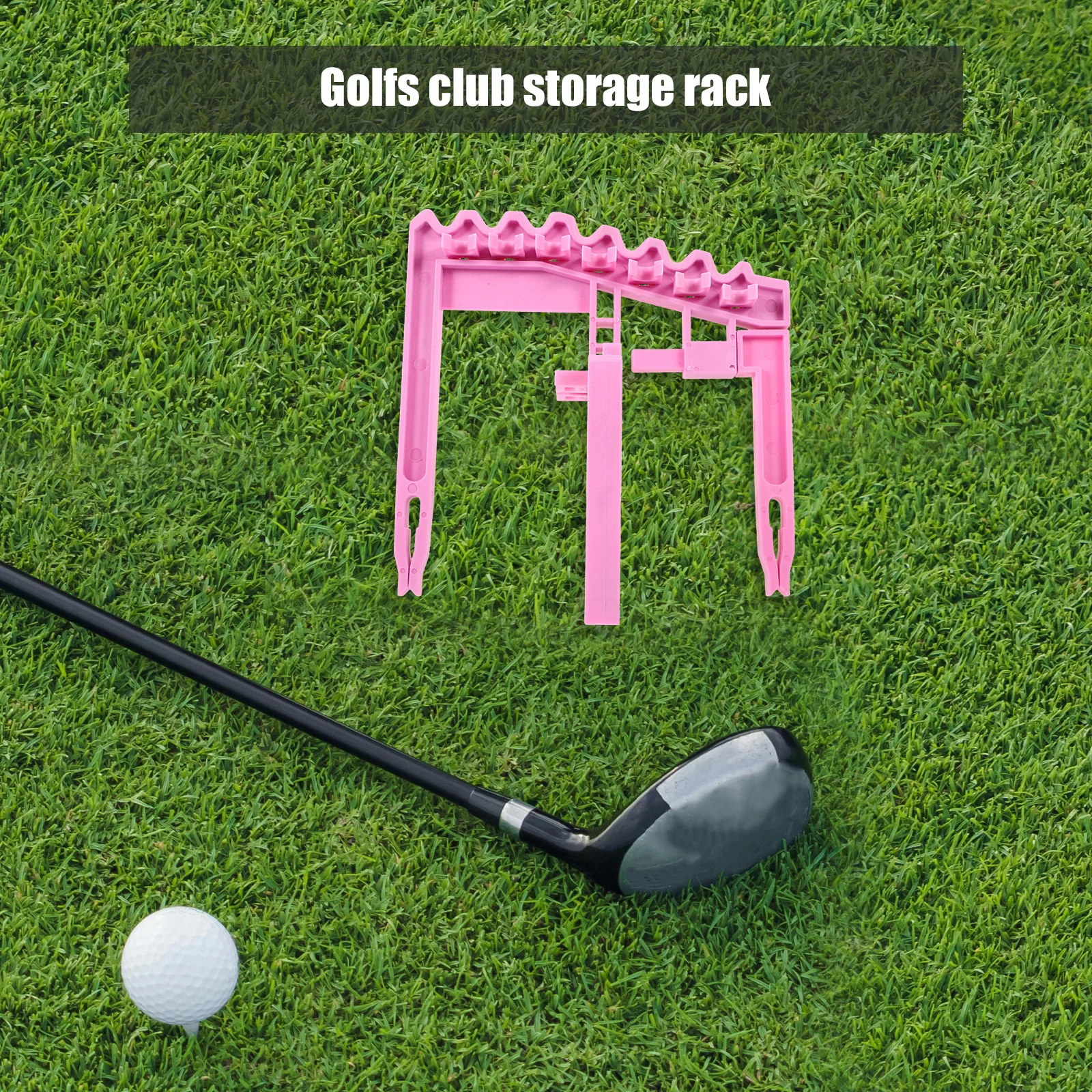

Golfing Club Carrier Durable Plastic Golf Clubs Storage Rack Portable Lightweight Holder Scratch Protection Golfing Club Carrier