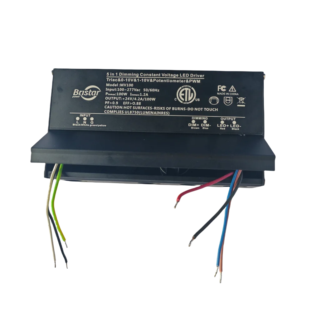 30-240W IP67 200W 24V Waterproof 5 in 1 Triac Dimming 0-10V/1-10V/Potentiometer/10V PWM LED Driver US ETL Standard Junction Box view 4