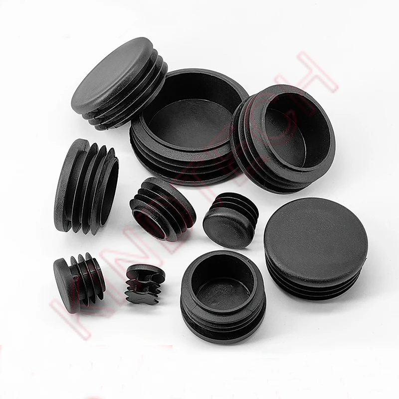 1/2/4/8/10Pcs Round Black PE Plastic Inner Pipe Plug Dia 10mm - 114mm Tube Blanking End Cap Table Chair Furniture Foot Cover