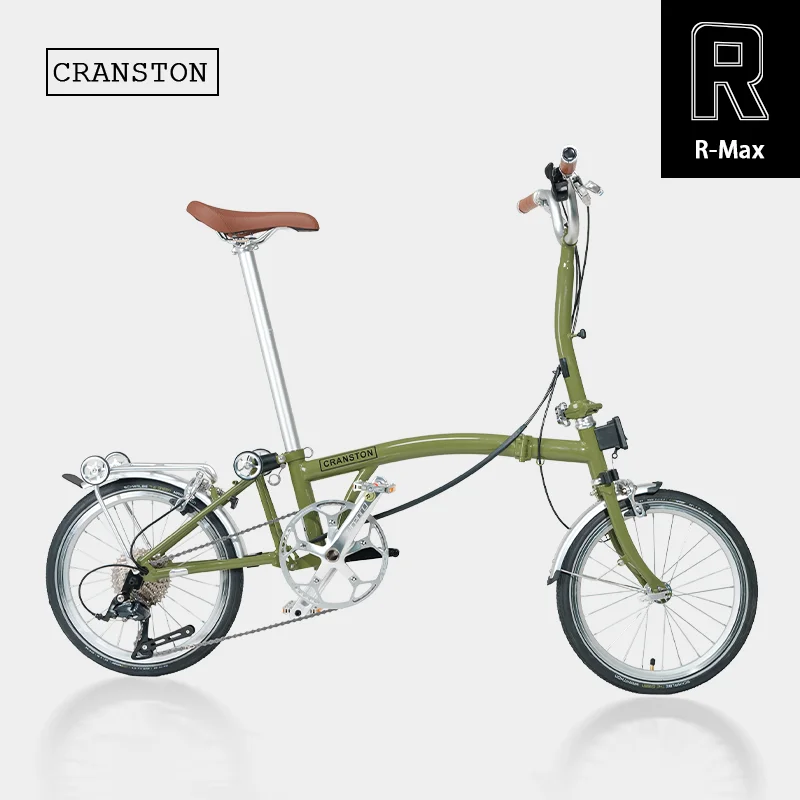 R9 Max Matcha Green Triple Fold Double C Brake 53T Crankset 16 Inch Wheel 9-speed Foldable Bicycle Cr-Mo Frame Mini Folding Bike