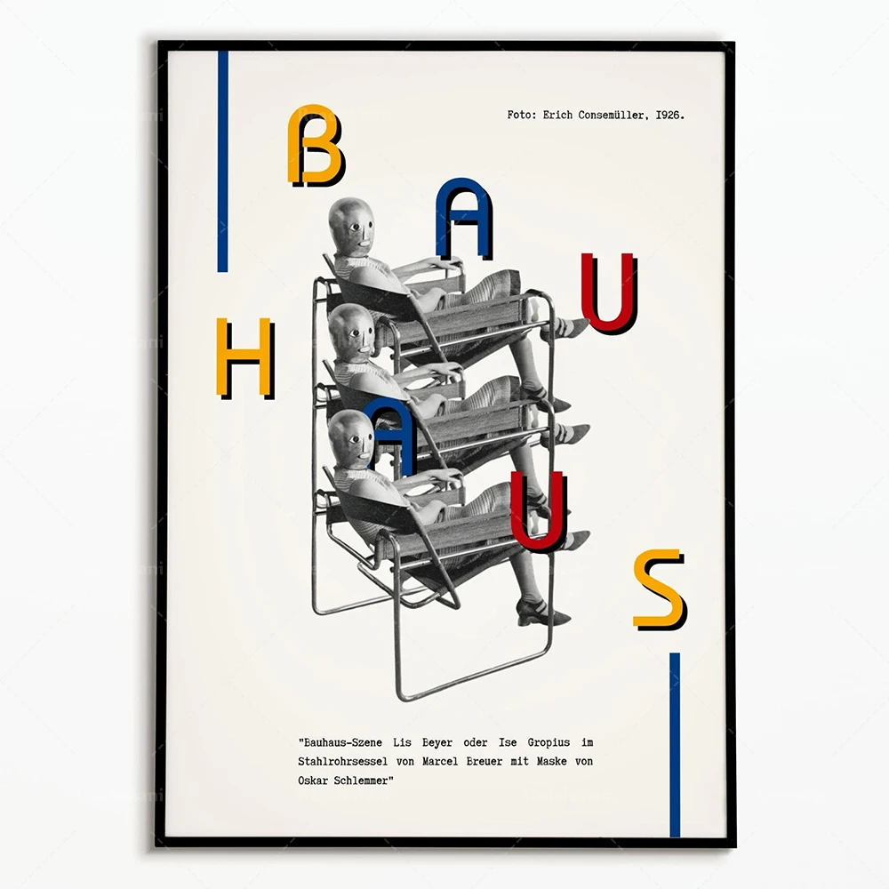 Bauhaus Poster, Bauhaus Style Paris, Pisa Italy - Travel Prints, Haus Rome Italy, Walter Gropius Poster